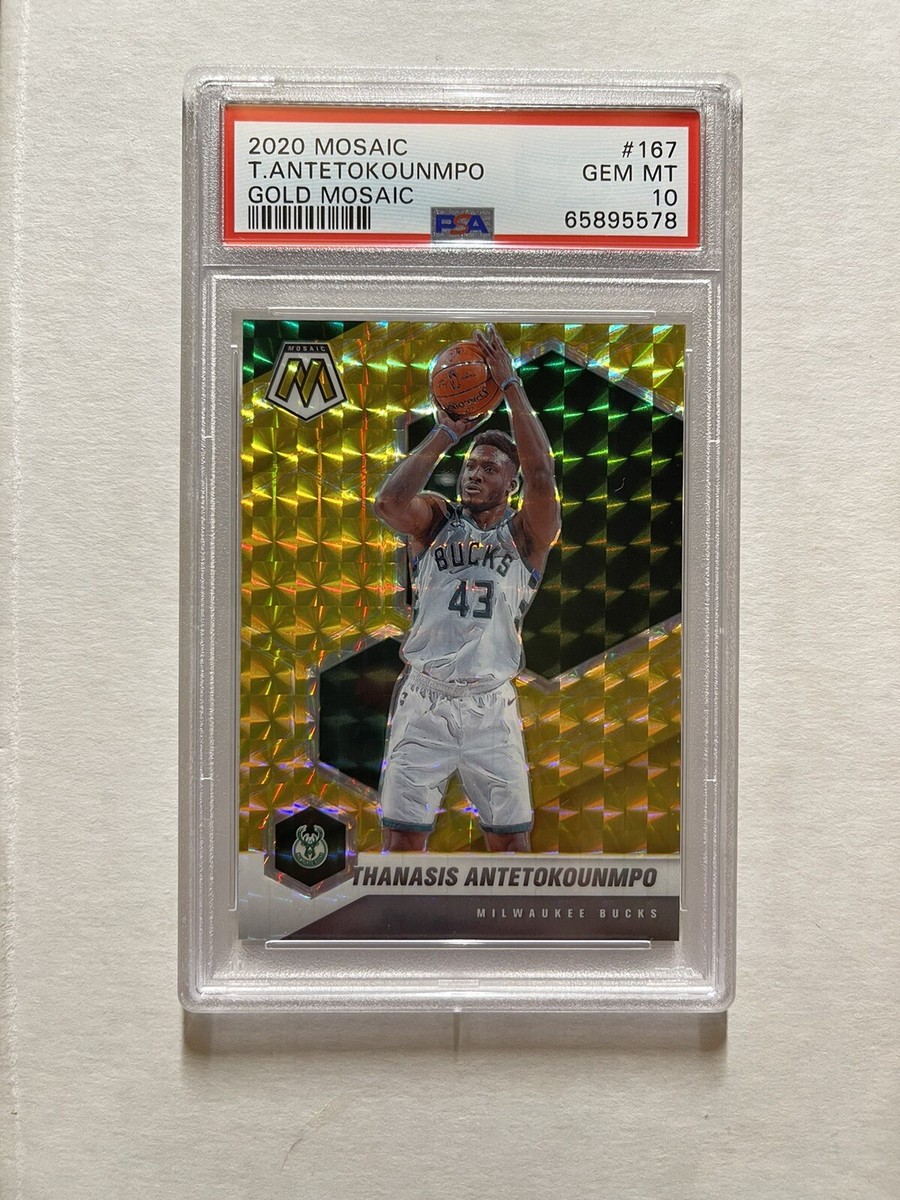 Thanasis Antetokounmpo 2020-21 Panini Mosaic #167 Gold Prizm