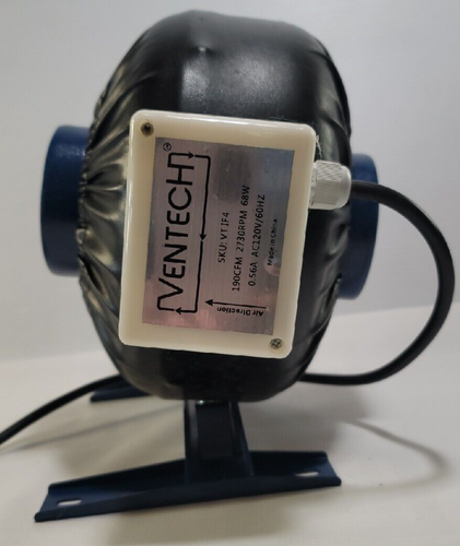 Ventech 190 CFM 6″ inch Inline Exhaust Blower Fan and Variable Speed Controller - Picture 6 of 13
