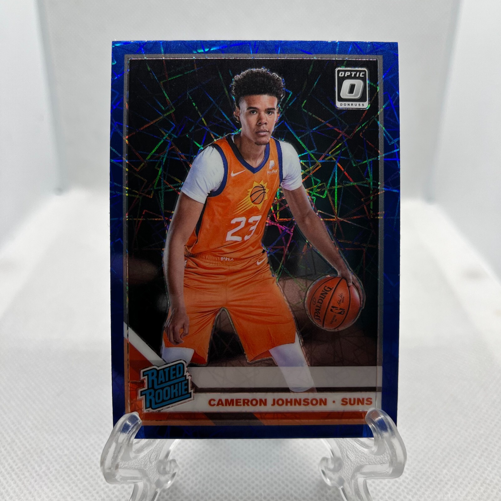 2019 Donruss Optic Rated Rookies Blue Velocity Prizm Cameron Johnson Rookie RC