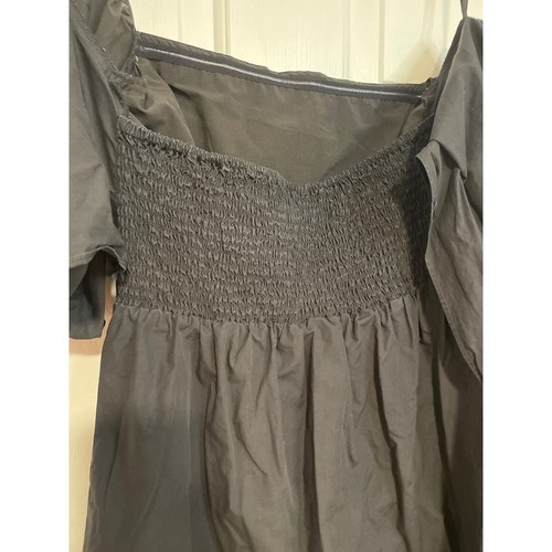 Free People x Mare Mare Puff Sleeve Tie Back Bow Micro Mini Dress XS Cotton - Picture 5 of 10