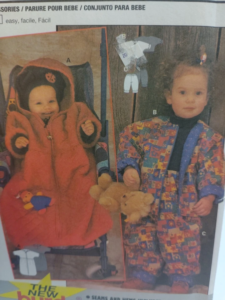 Snowsuit Coat Pants Baby 6M 9M 12M 18M 2T Burda 3692 Sewing Pattern Accessories - Image 2 of 4