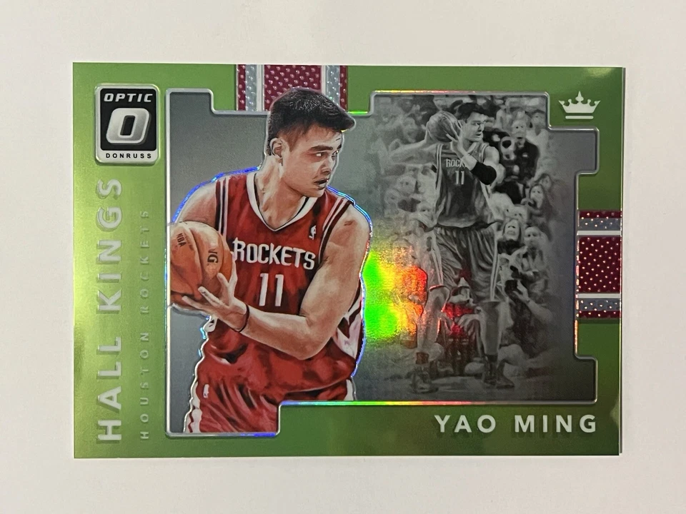 2017-18 Panini Donruss Optic Yao Ming Hall Kings Gold Prizm /149 SP #20 Rockets - Image 3 of 4