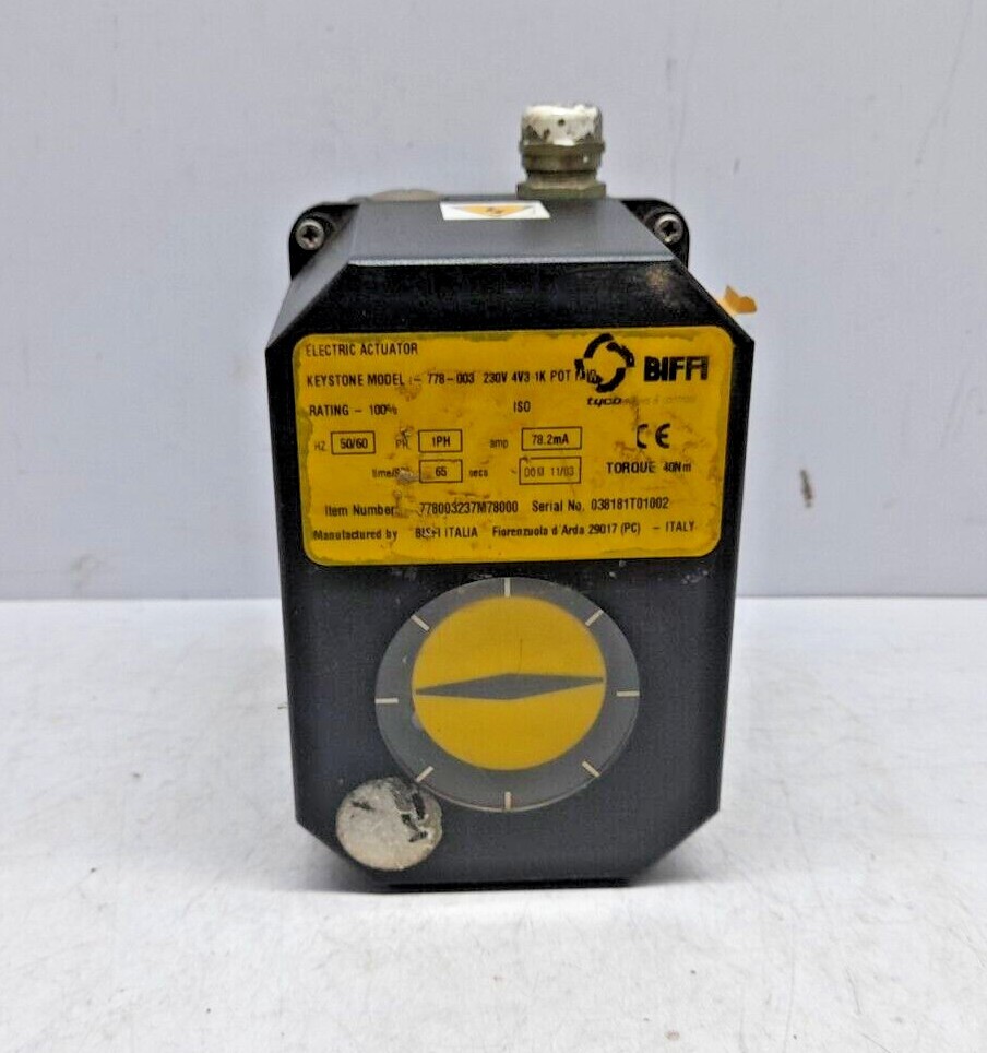 Biffi (tyco) 778003 230V 4V3 1K POT Electric Actuator eBay