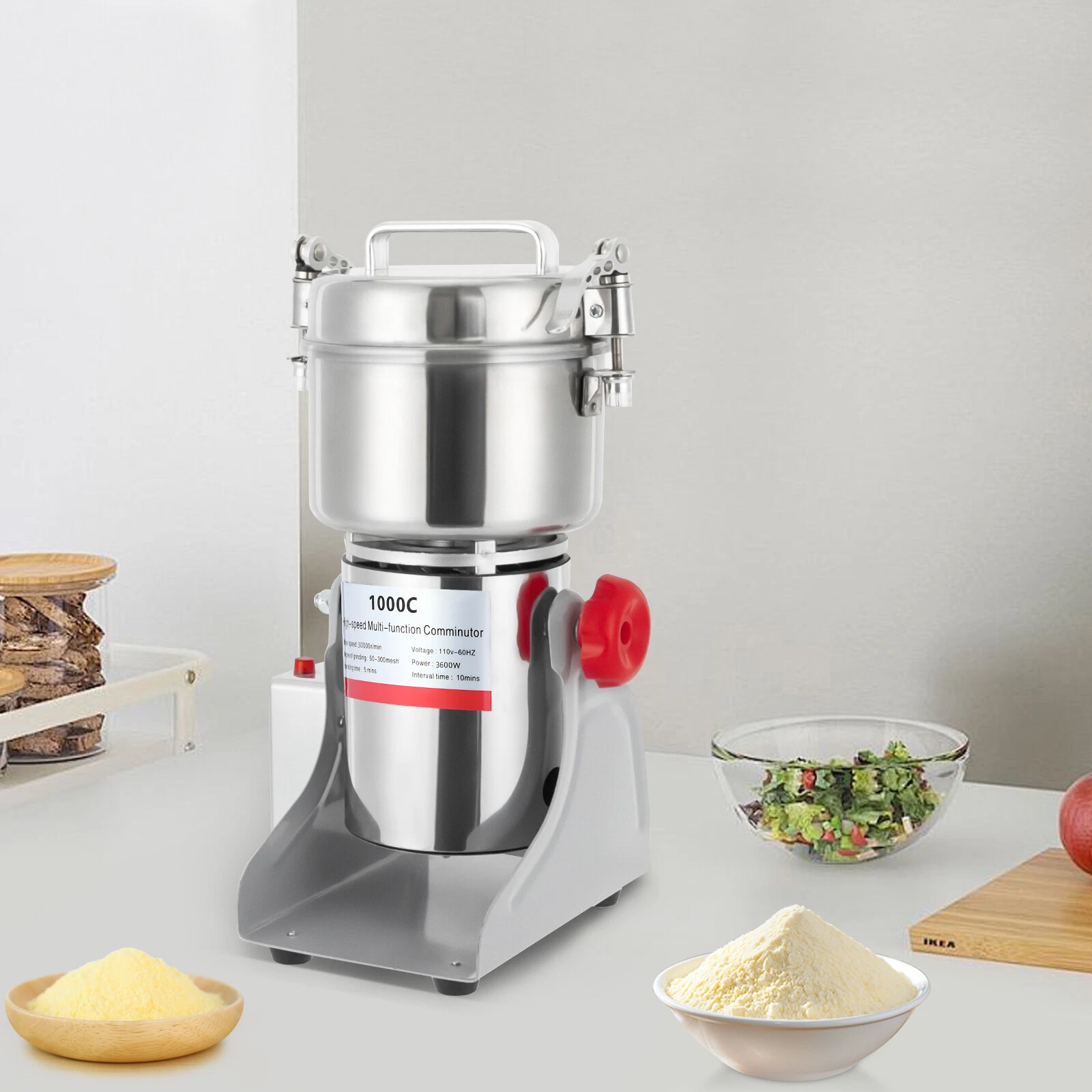 1000g Electric Grain Grinder Spice Mills Commercial Superfine Powder Pulverizer