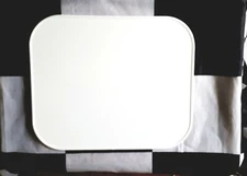 White 12" X 10" Rectangular Number Plate Vintage MX Road Race AMA AHRMA Racing