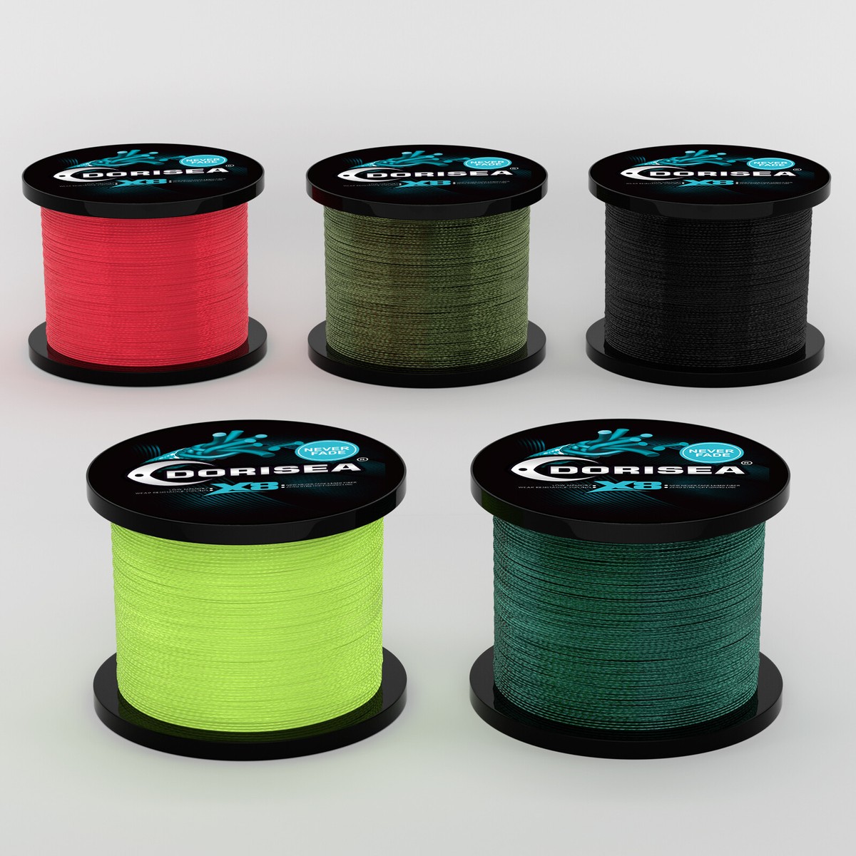 Filo Da Pesca Dyneema 8 Fili Linea Da Pesca Intrecciata Dorisea NEVER FADE 8 Fili - Nera, Senza Tintura, Lunghezze 100-2000m Treccia Pesca 8 Fili Nera - Foto 9