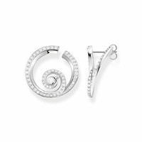 Thomas Sabo Ohrstecker Welle 925 Sterlingsilber Mit WeißEn Steinen H2227-051-14