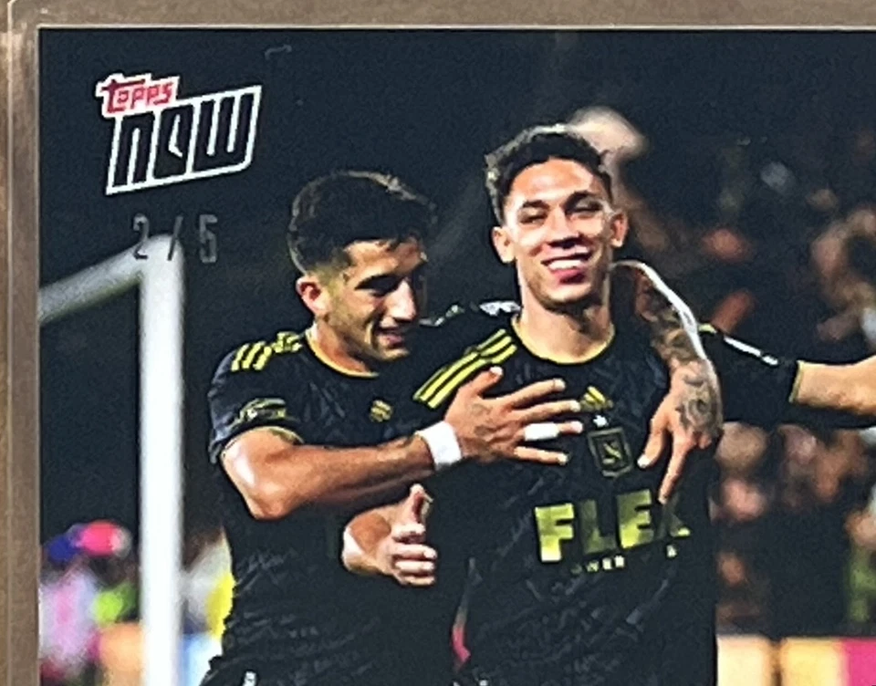2023 TOPPS NOW MLS #212 FILIP KRASTEV LAFC 1st MLS goal Orange Parallel 2/5 - Image 2 of 3