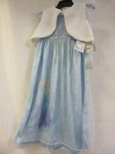 Elsa Disney Frozen II Blue Dress Girls Sleeveless Removable Shawl Size Small