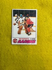 1977-78 TOPPS NHL HOCKEY CARD 39 RC , BOB MURDOCH , BARONS , NO CREASES GOOD