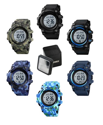 SKMEI Outdoor Sportuhr Datumsalarm Digitalarmbanduhr mit Garantiekarte & Box