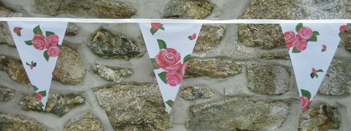 Floral Flowers Pattern Flag Polyester Bunting - Premium Quality - Picture 31 of 39
