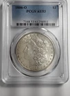 1886-O  MORGAN SILVER DOLLAR, PCGS AU53 A+ DEFINITION, NICE COIN FOR  COLLECTORS