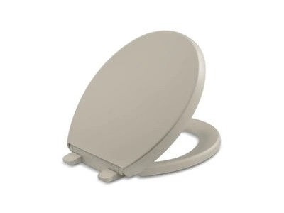Kohler 4009- G9 Sandbar Tan Round-Front Quiet Close Toilet Seat Round Front Bowl