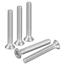 #6-32x1" Flat Head Machine Screws -30pcs -304 Stainless Steel -Silver