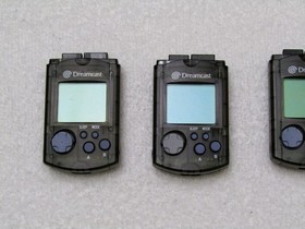Official Sega Dreamcast Clear Black VMU HKT-7000 Memory Card /w New Batteries