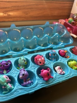 Hatchimals Mixed Lot of 12 Animal & Dinosaur Figures in Blue Egg Case