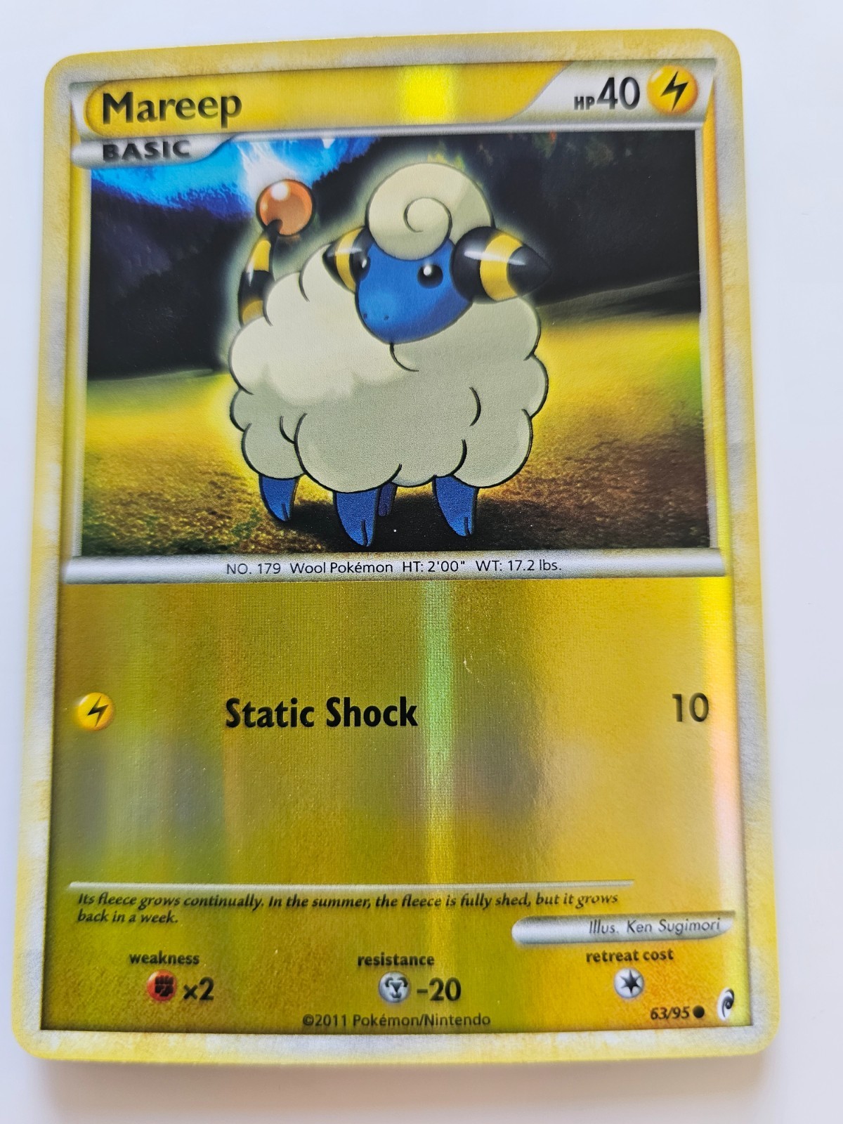 Pokemon Mareep Reverse Holo Call of Legends 63/95 NM