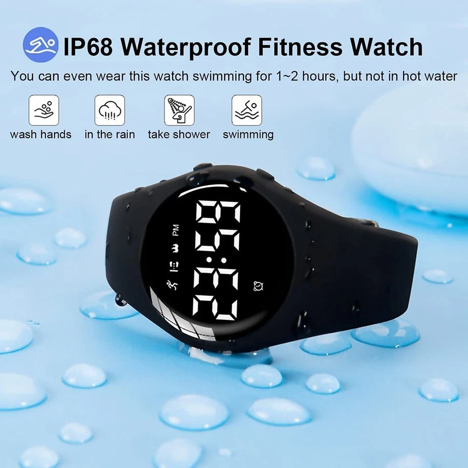 Fitnesstracker für Senioren mit Schrittzähler, Wasserdicht, ohne App, nutzbar ⌚ - Bild 4 von 4