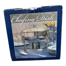 Culinary Essentials 4 Qt 3.7 Liter Stainless Steel Chafing Dish Pot New Open box