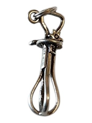 925 Sterling Silber Eierschläger Anhänger 