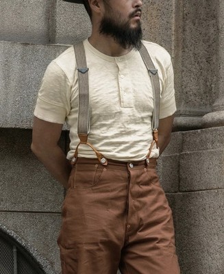 1890s Slub Cotton Henley T-Shirt Bronson Mfg. Co. XL USA SHIP