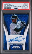 2025 PANINI PRIZM THROWBACK SIGNATURES #TS-KG KEN GRIFFEY JR. 3/8 PSA 10 AUTO