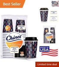 Stylish 16oz Double-wall Cup Set with Lids - 108 Count for Everyday Use