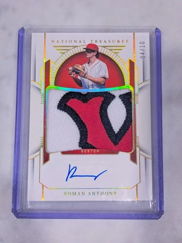 ROMAN ANTHONY /10 National Treasures Jumbo Patch Auto RPA Rookie RC RARE Red Sox - Picture 1 of 2