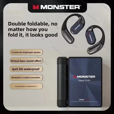 Monster Wireless Bluetooth Ohrhörer Ohrbügel Sport Kopfhörer mit Ladecase