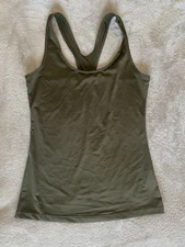 TELALEO - Green Breathable Scoop Neck Workout Racerback Tank Top - Size XS - C2