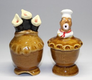 2 DIFFERENT STUART BASS "COMING OUT OF THE PIE" VENT/FUNNELS 3 BIRDS & CHEF