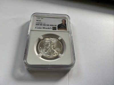 NGC 1944 50C  walking Liberty  MS 66 Silver 