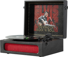 Elvis '68 Bluetooth Portable Turntable with Built-In Speakers and 3 Speeds