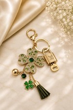 Authentic Louis Vuitton LV Gold Padlock Key Unbranded Flower Bag Charm