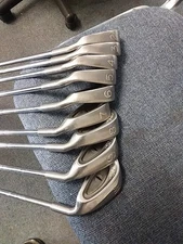 Ping Eye Iron Set RH 2-9 & W (9count) Black Dot Stiff Flex Playable Grips Used 