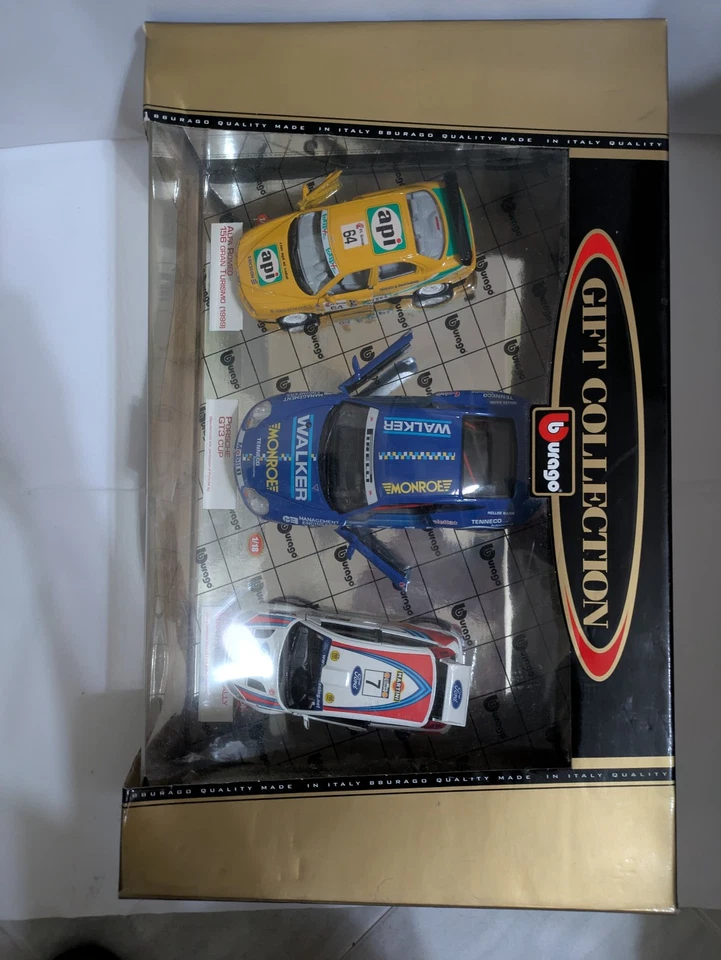 GIFT COLLECTION Porsche GT3 Alfa Romeo 156 Ford Focus 1/24 1/18 Bburago Burago - Immagine 3 di 4