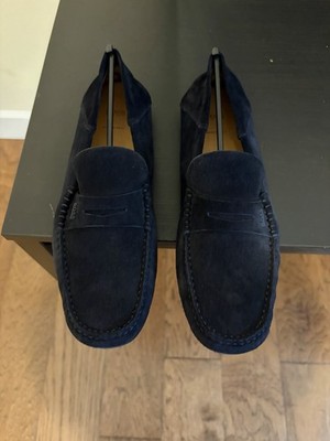 ? HUGO BOSS Navy Blue Suede Diver Moc Loafers HUGO BOSS Driver_Mocc_sdlgch Dark Blue Suede Men main image 4