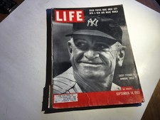 LIFE MAGAZINE.  September 14, 1953.  Casey Stengel's Winnning Smile.  Vintage.