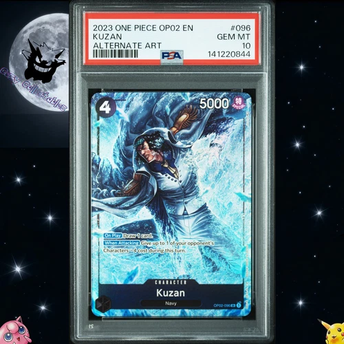 PSA 10 Kuzan OP02-096 SR Alternate Alt Art Paramount War English One Piece TCG
