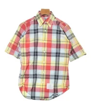 THOM BROWNE Casual Shirts RedxWhitexYellowetc.(Check Pattern) 2200634891106