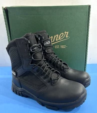 7 EE DANNER LOOKOUT 8" WATERPROOF BOOTS 23822 BLACK FREE SHIPPING