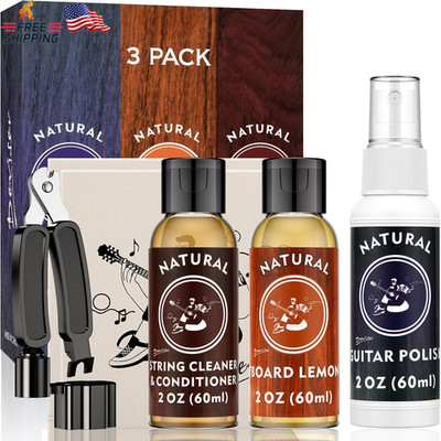 Deviser Guitar Cleaning,All in ONE Kit,Fretboard Lemon Oil,Polish,Guitar String-