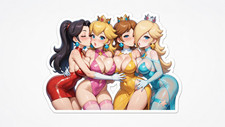 Anime Waifu Sticker Princess Peach Daisy Pauline Rosalina 3" 6" Vinyl Decal