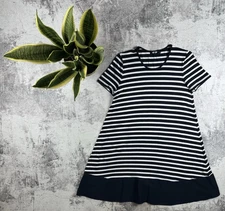 ME+EM Stretch Dress Cotton Medium Size Women’s Striped Summer Design Tunic Shirt