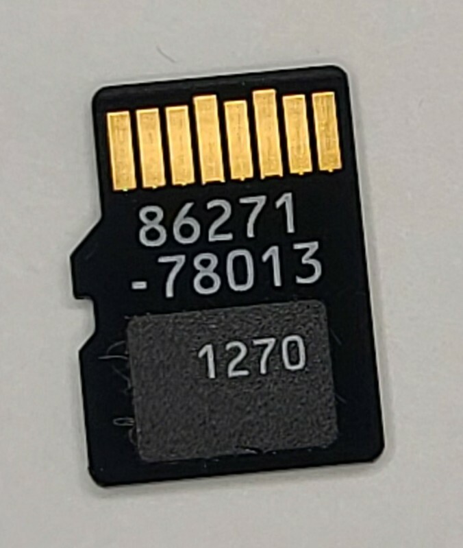 2014 2015 2016 2017 LEXUS NAVIGATION MICRO SD CARD 86271 78013