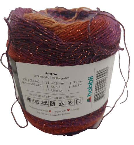 Hobbii Universe #10 505 Yards Acrylic Poly Yarn 1 Skein Lot 630205 - Picture 3 of 4