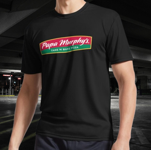 ぱぱ Papa Murphy's Active Logo T-Shirt Funny Size Mode American T-shirt