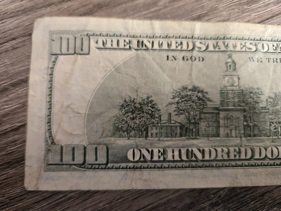 $100 Birthday Note, Anniversary, Special Occasion, Fancy Serial Number, 01092000 - Image 3 of 4