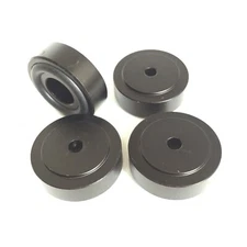 4 Aluminum Amplifier Feet, Amp head, Speaker Cabinet Feet W/ Rubber Ring 30x10mm